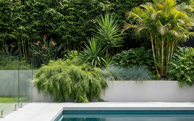 Poolside Structure Garden