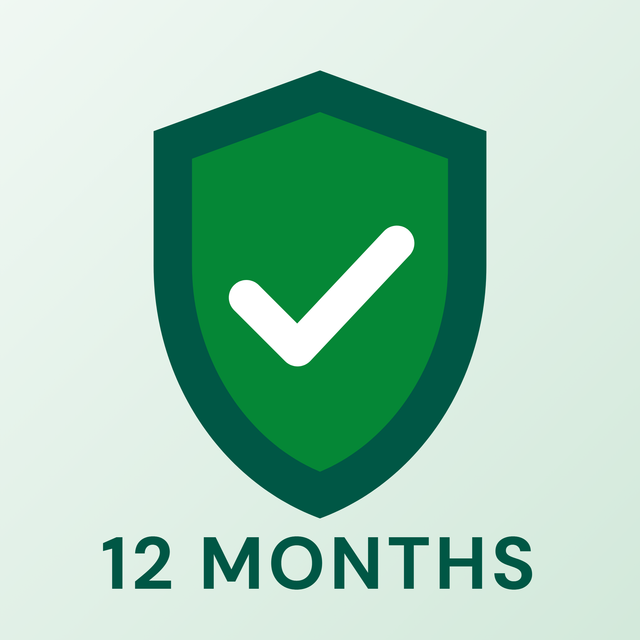 12-Month Plant Protection: a green shield with a tick