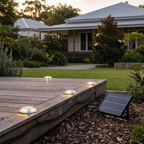 4-Way Directional Solar In-Ground Light Kit, 4 Lights
