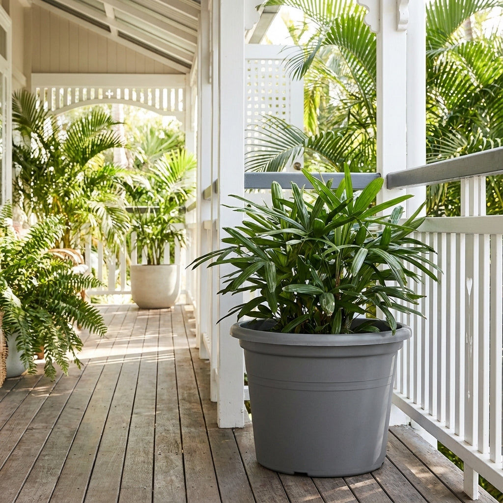 buy indoor plants online australia Grey Cylinda Planter - Various sizes available