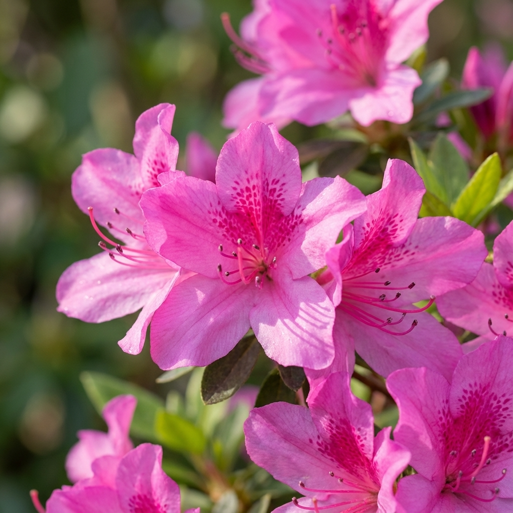 Magnifica Azalea - Azalea indica 'Magnifica' displays bright pink flowers in full bloom with lush green leaves, making this evergreen ideal for bringing vibrant color to shaded garden areas.
