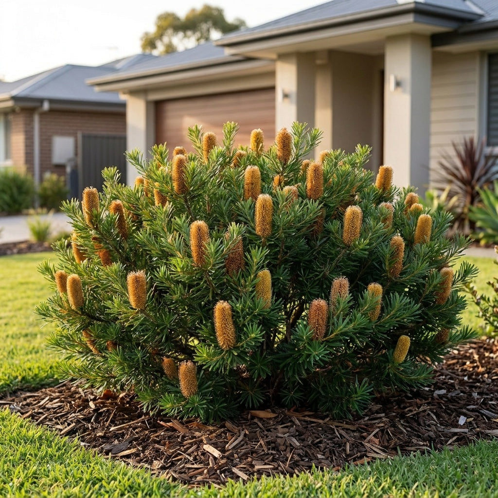 Banksia Stumpy Gold - Banksia spinulosa 'Stumpy Gold'