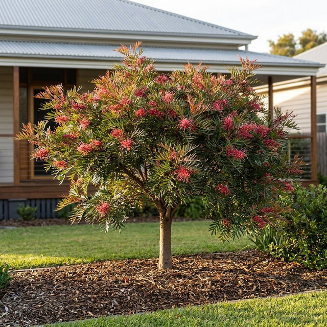 Bronze Rambler Grevillea Standard - Grevillea 'Bronze Rambler'
