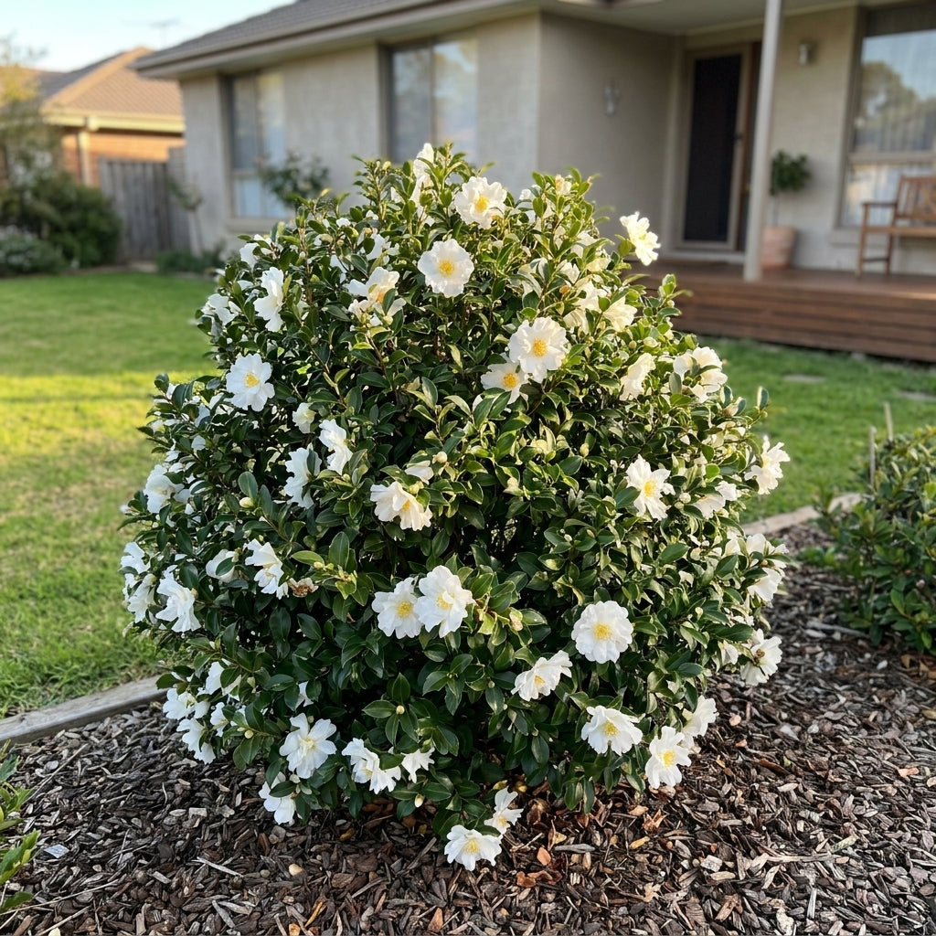 Camellia Cleopatra White - Camellia sasanqua 'Cleopatra White'
