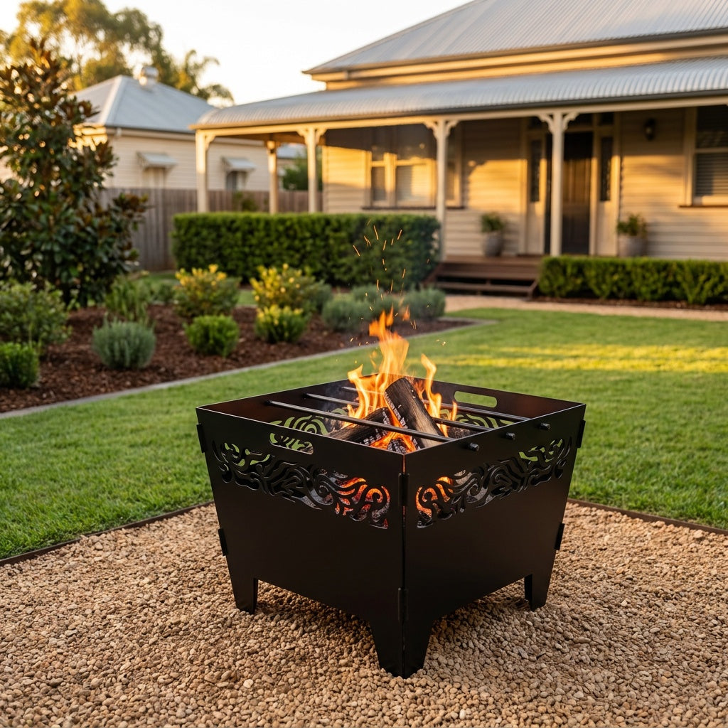 Celtic Portable Flat-Pack Steel Fire Pit