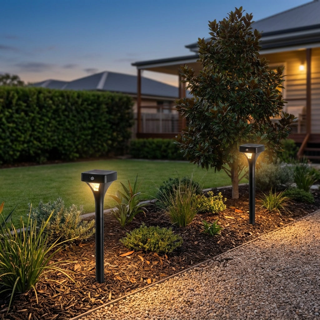 Comet Solar Path Light with Motion Sensor, 2 Pack
