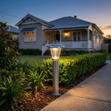 Commercial Dual Colour Solar Bollard, Stainless Steel