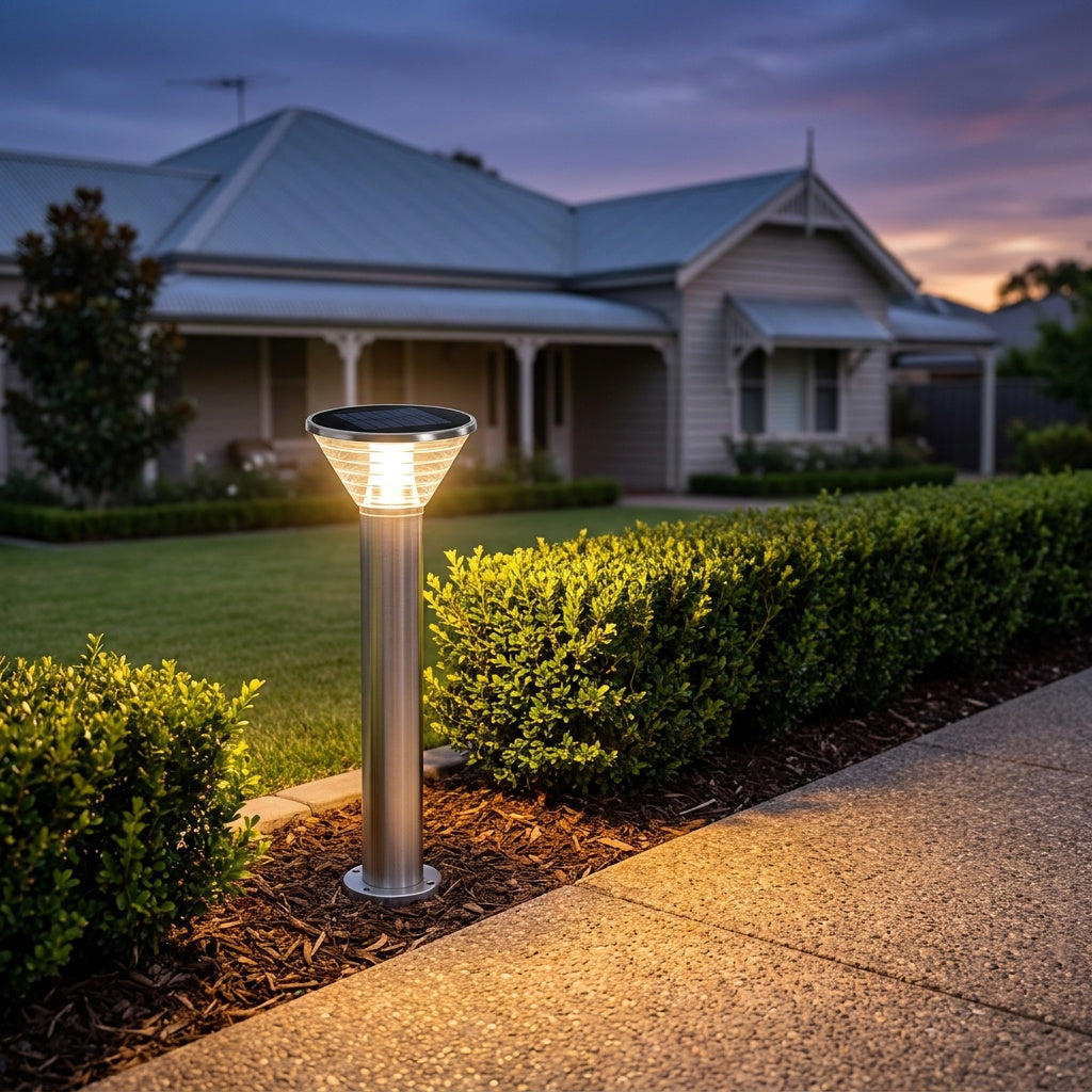 Commercial Solar Bollard 800mm, Aluminium