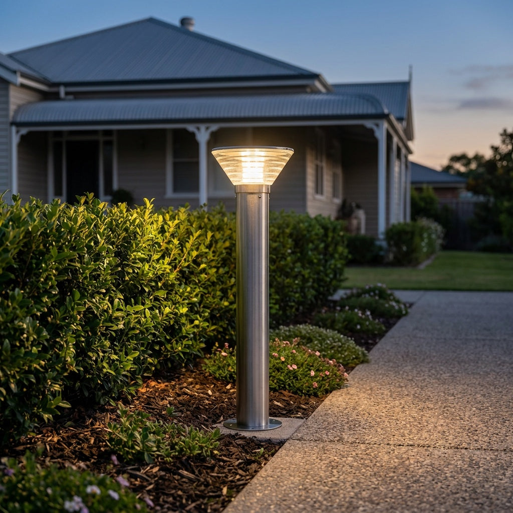 Commercial Solar Bollard 800mm, Stainless Steel