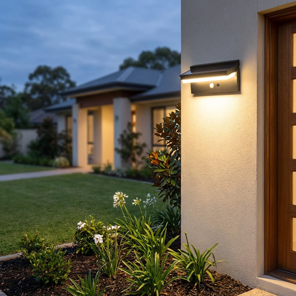 Designer Solar Wall Light with Motion Sensor