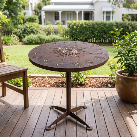 Dragonfly Rusted Steel Cafe Table
