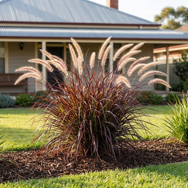 Dwarf Purple Fountain Grass (Pennisetum advena)