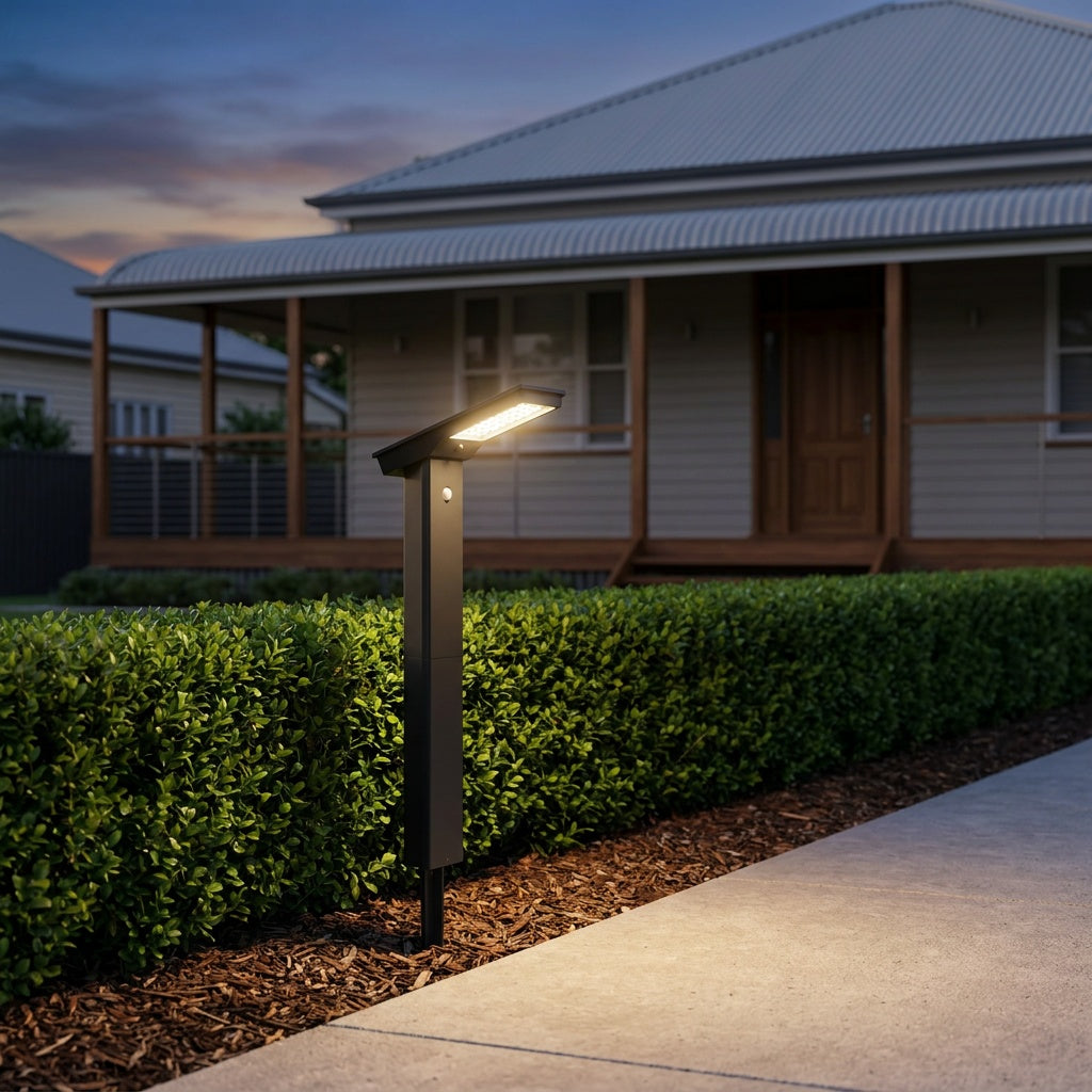 Elegant Solar Bollard with Motion Sensor