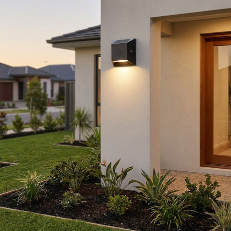 Elegant Solar Wall Light, Black