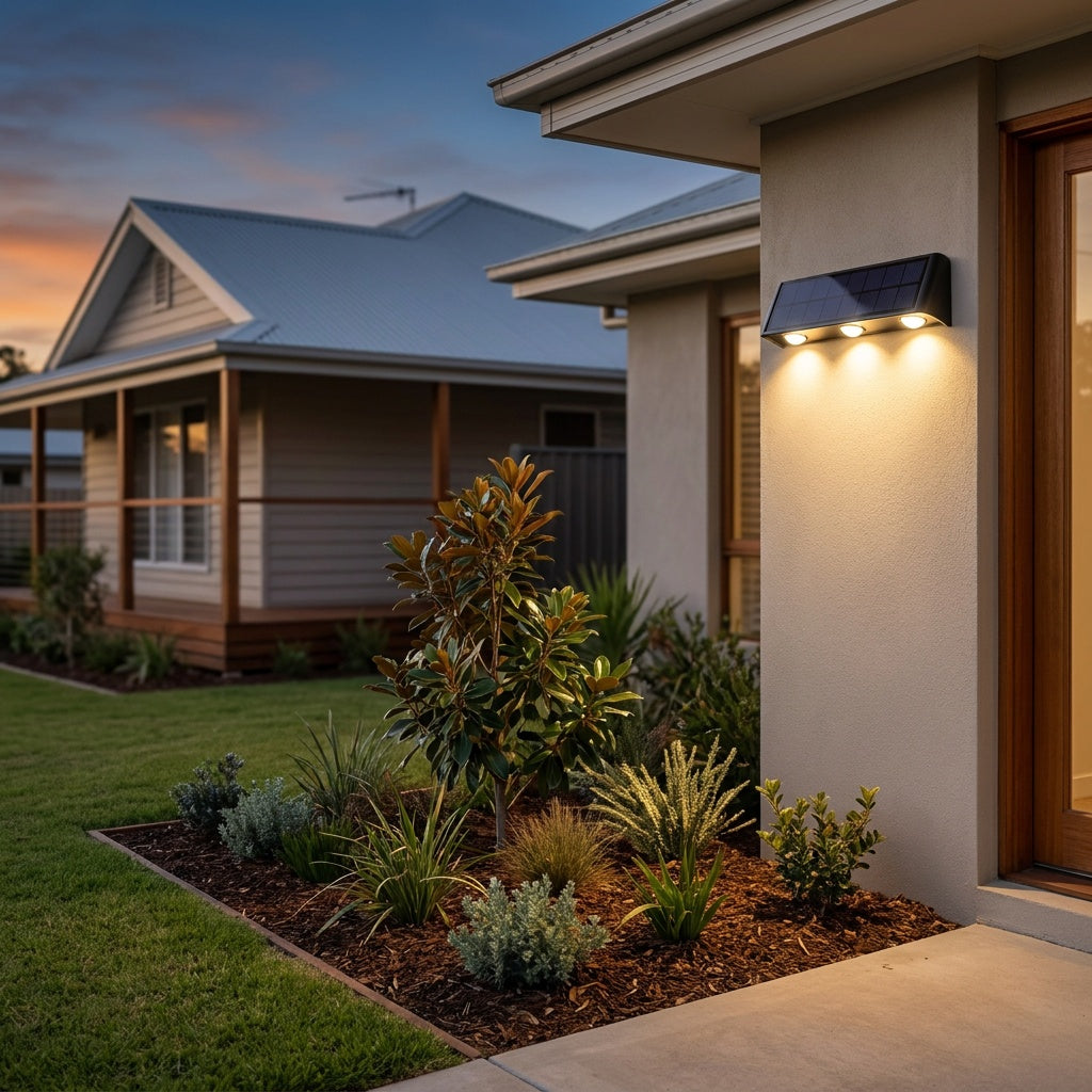 Expansive Up and Down Solar Wall Light