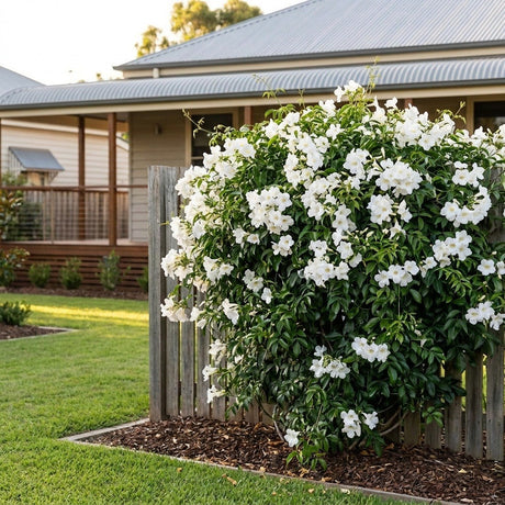 Flat White Bower Vine (Pandorea jasminoides)