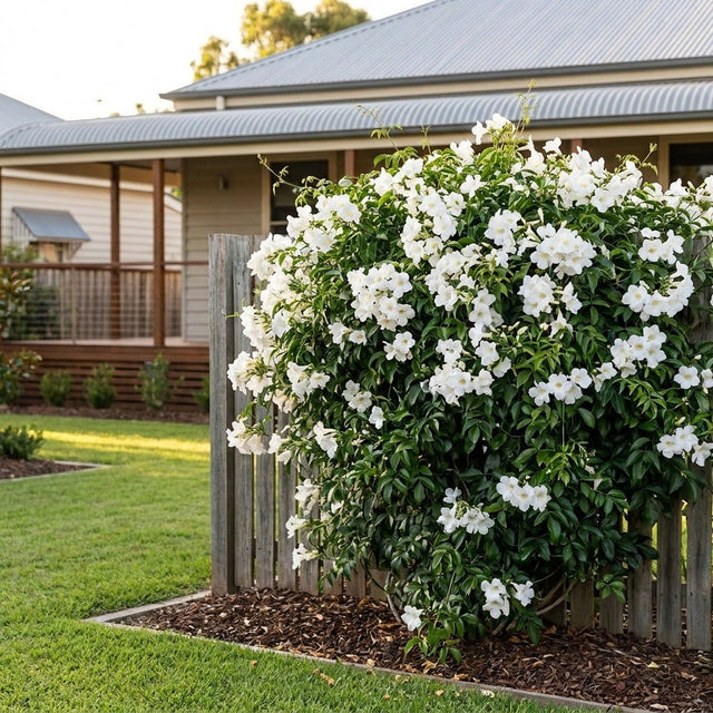 Flat White Bower Vine (Pandorea jasminoides)