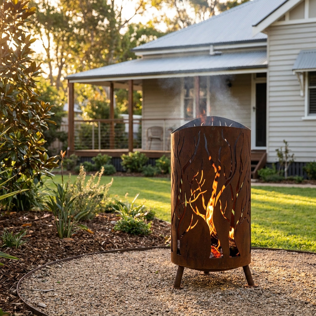 Forest Rusted Steel Fire Brazier