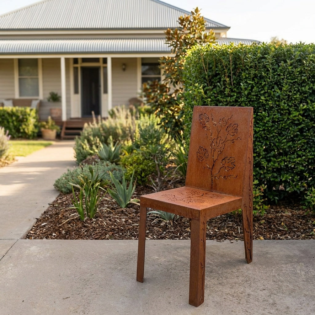 Grapevine Rusted Steel Garden Chair