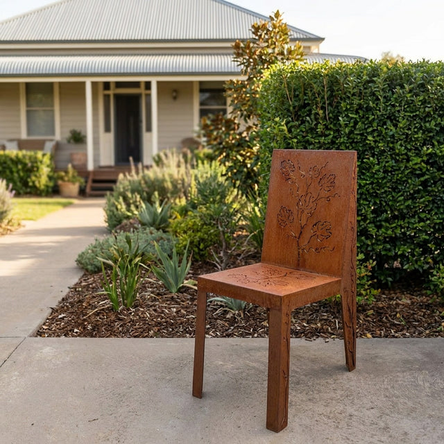Grapevine Rusted Steel Garden Chair