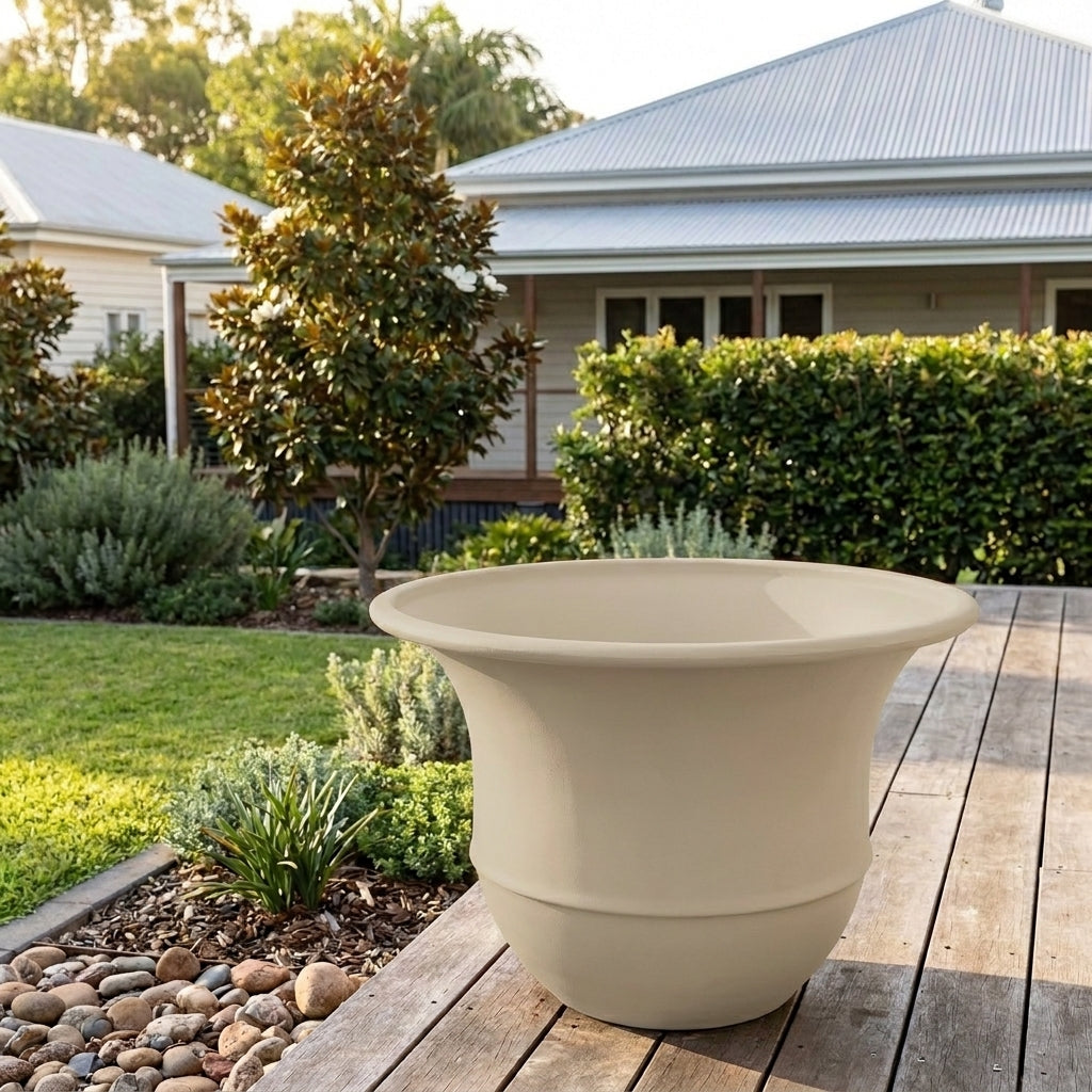 GRC Bell Planter - Various sizes available - Paperbark Half