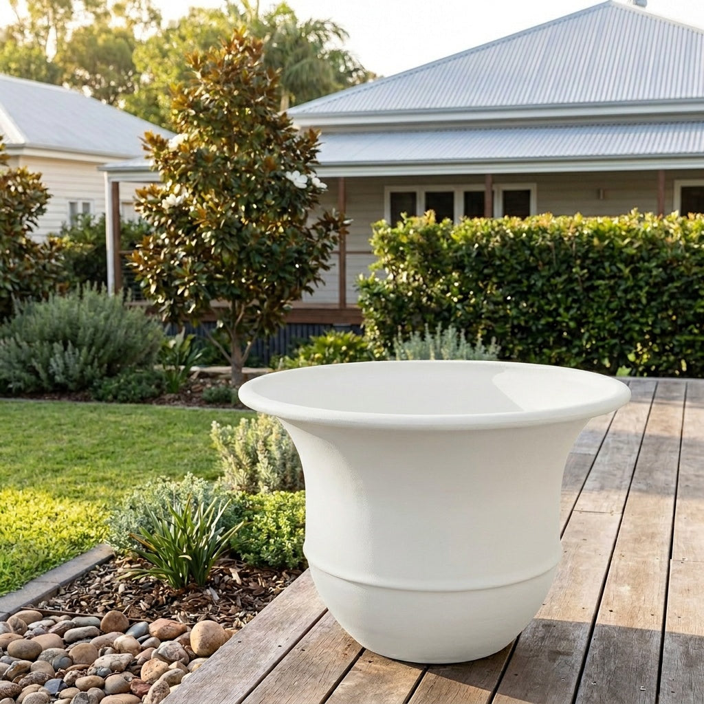 GRC Bell Planter - Various sizes available - White on White