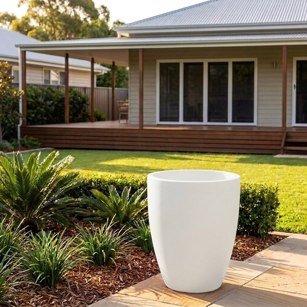 GRC Bullet Planter - Various sizes available - White on White