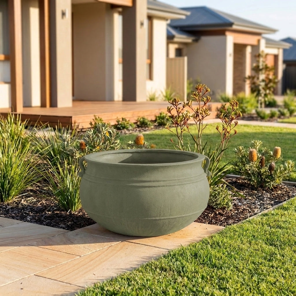 GRC Cauldron - Various sizes available - Pale Eucalyptus