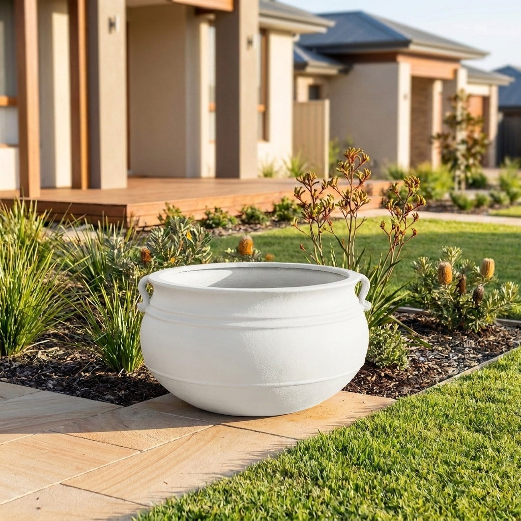 GRC Cauldron - Various sizes available - White on White