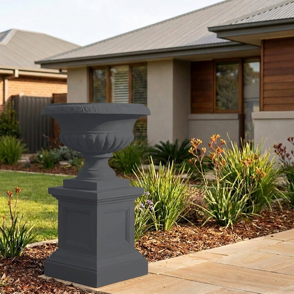 GRC Classic Urn Pedestal - Various sizes available - Charcoal