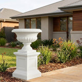 GRC Classic Urn Pedestal - Various sizes available - White on White