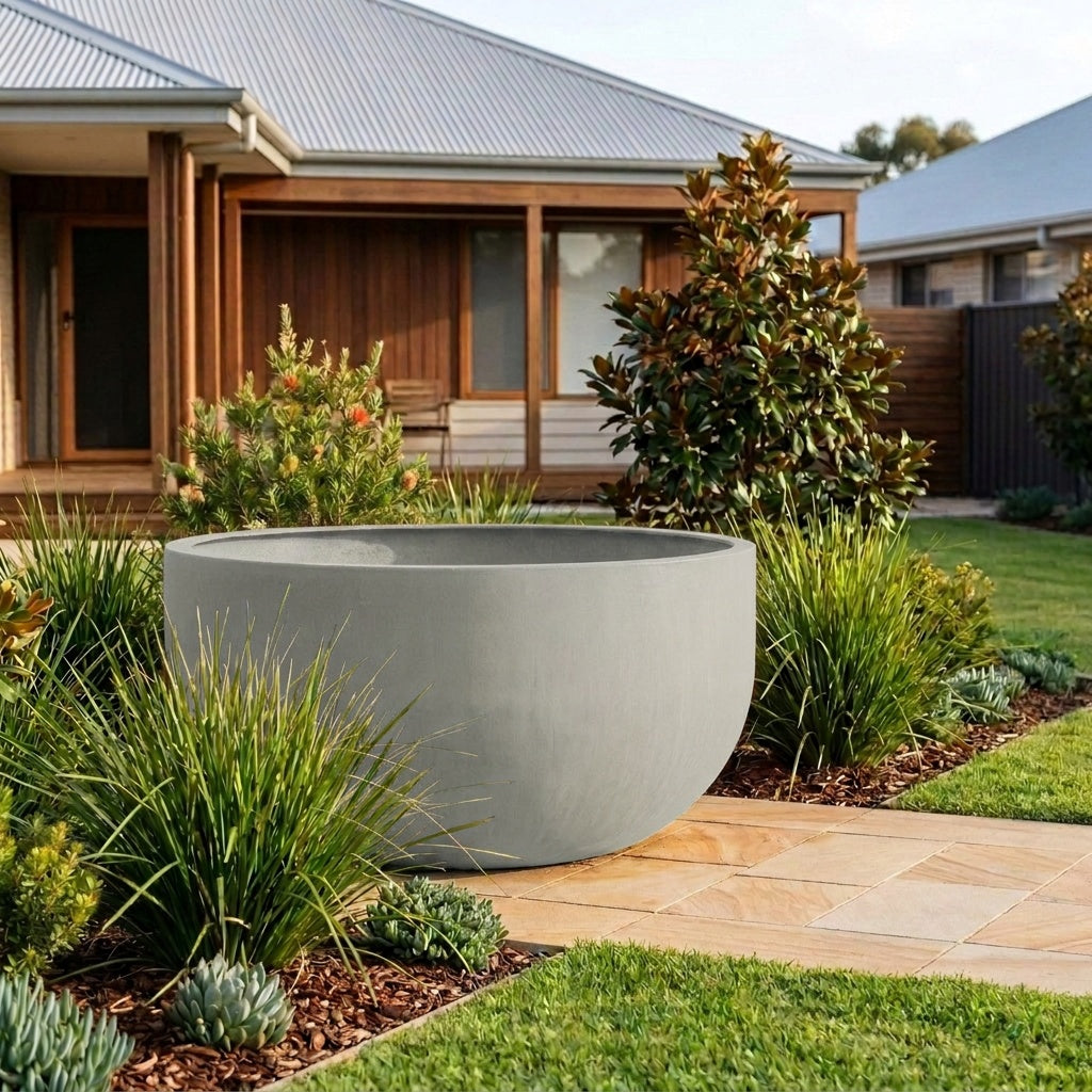 GRC Giant U Bowl - Various sizes available - Shale Grey