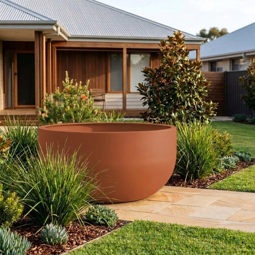 GRC Giant U Bowl - Various sizes available - Terracotta