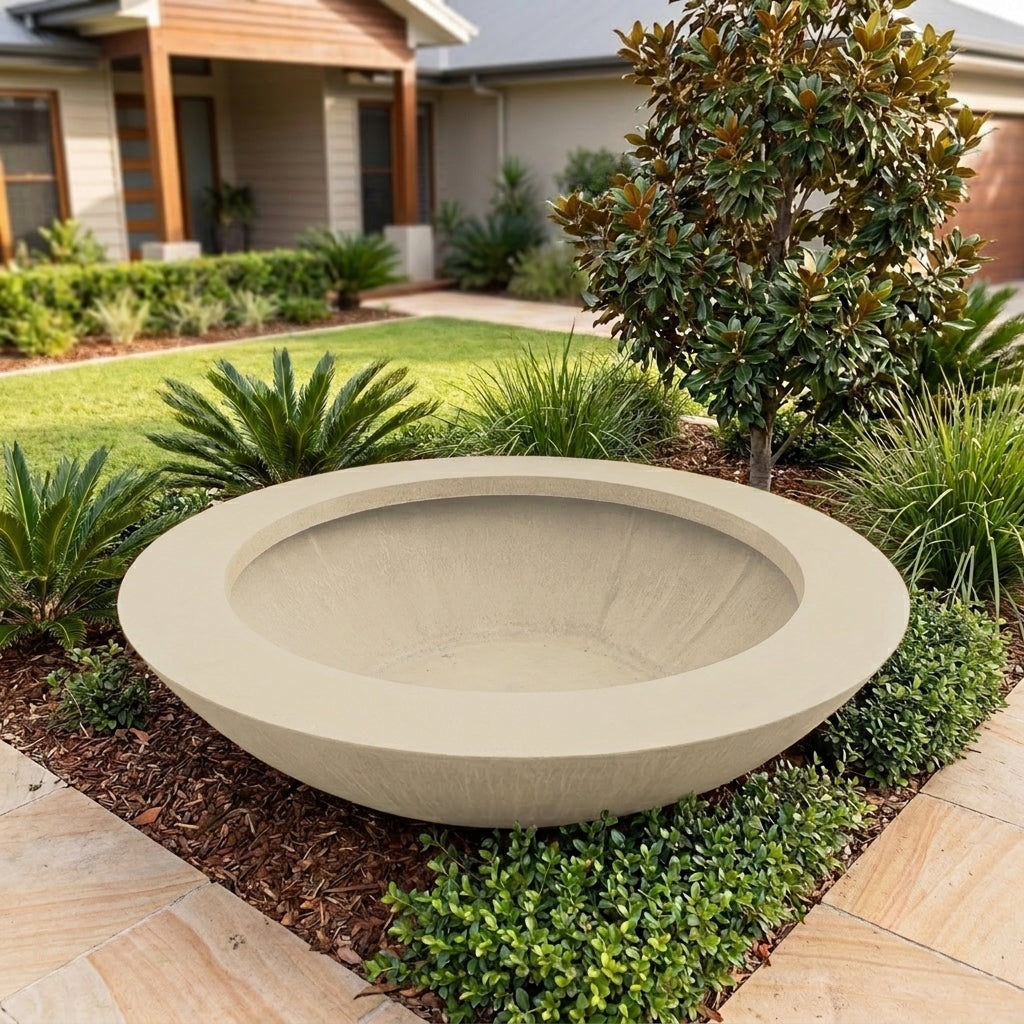GRC Giant Wok Bowl - Various sizes available - Paperbark Half