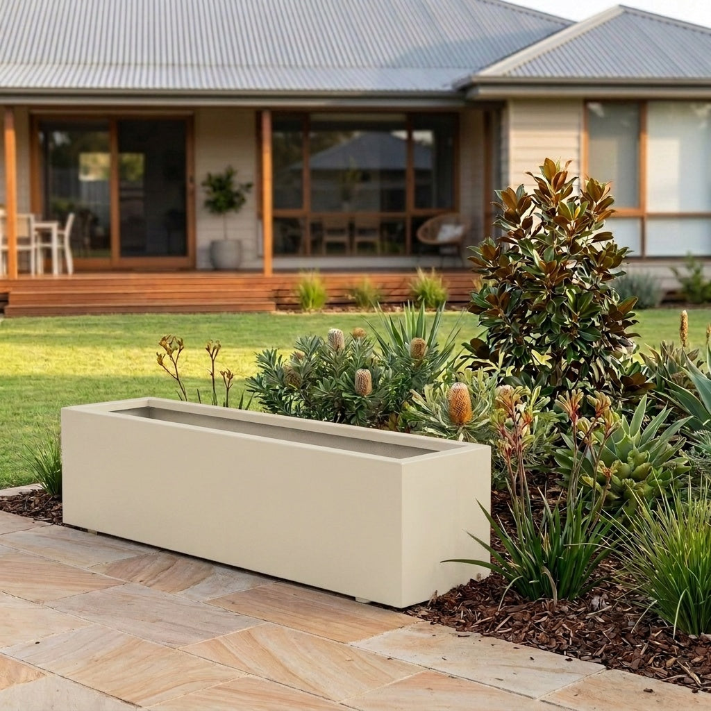 GRC Long Divider Trough - Various sizes available - Paperbark Half