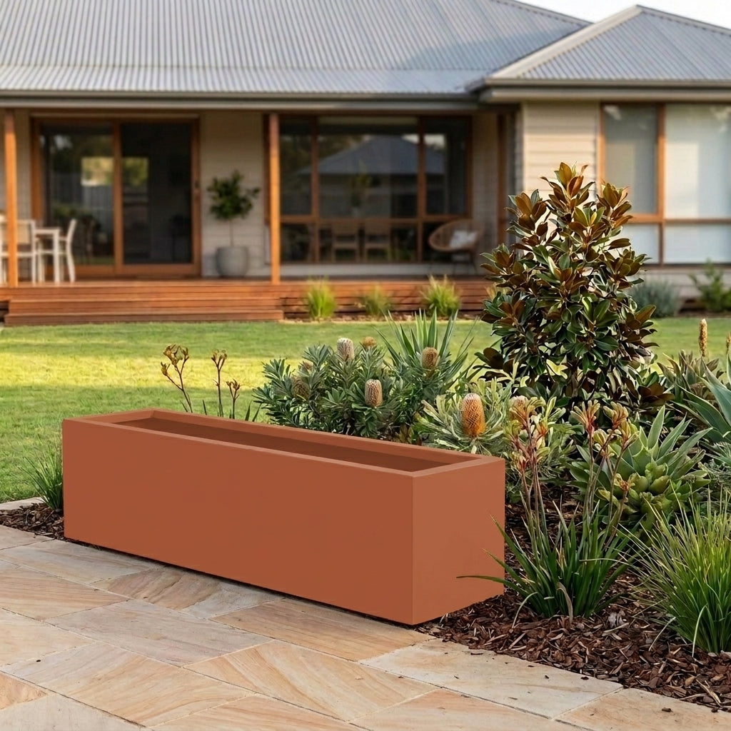 GRC Long Divider Trough - Various sizes available - Terracotta