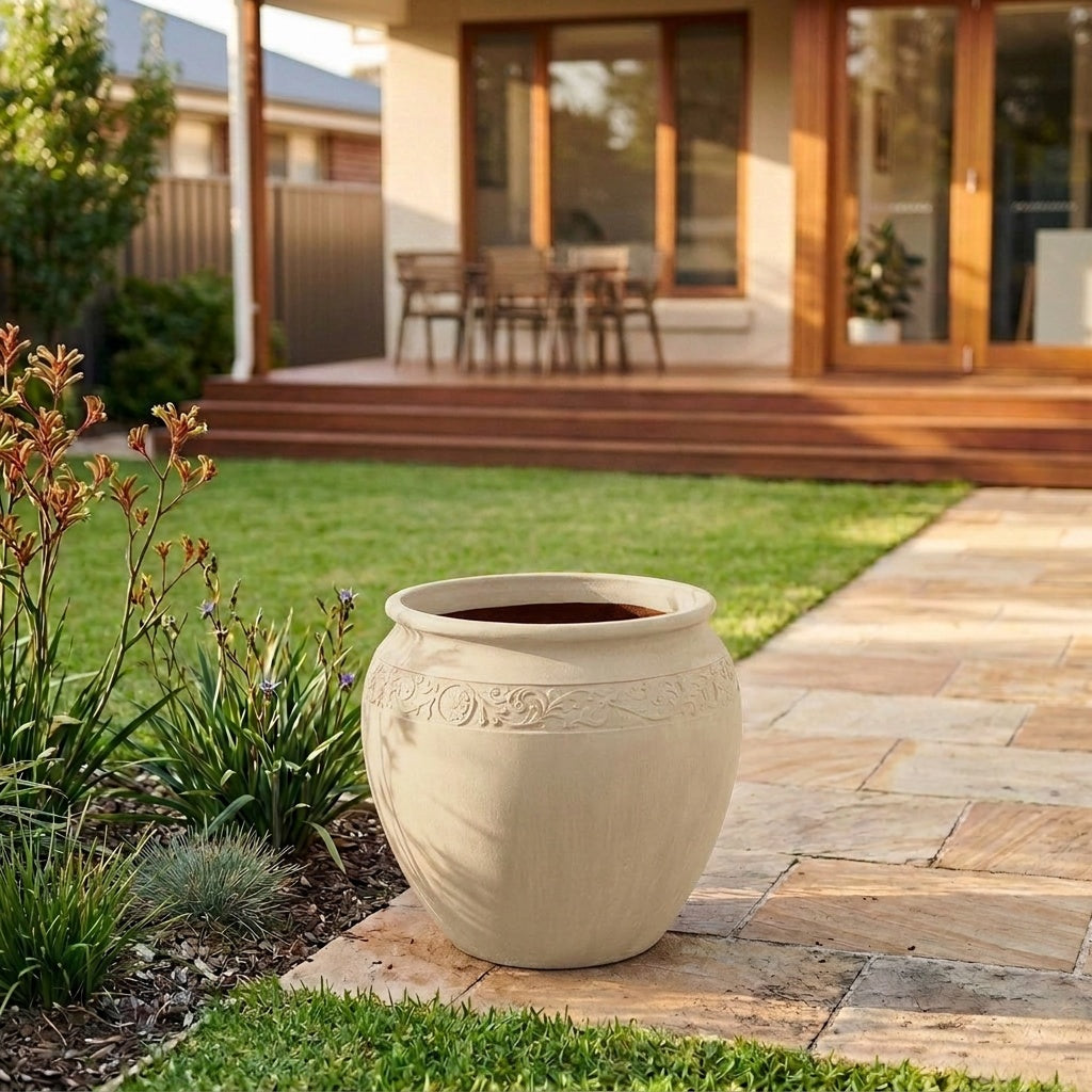 GRC Orleans Planter - Various sizes available - Paperbark Half