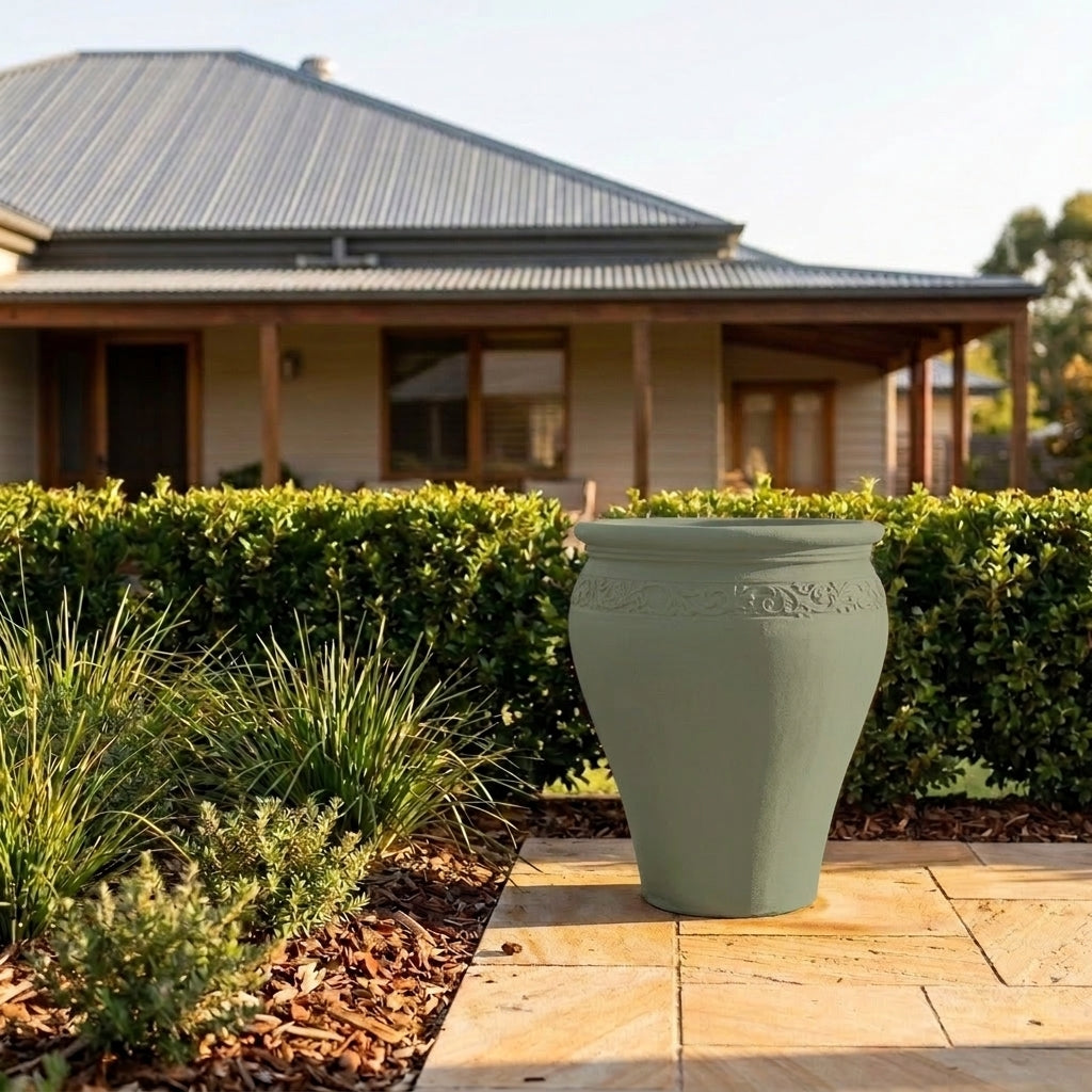 GRC Provence Urn - Various sizes available - Pale Eucalyptus