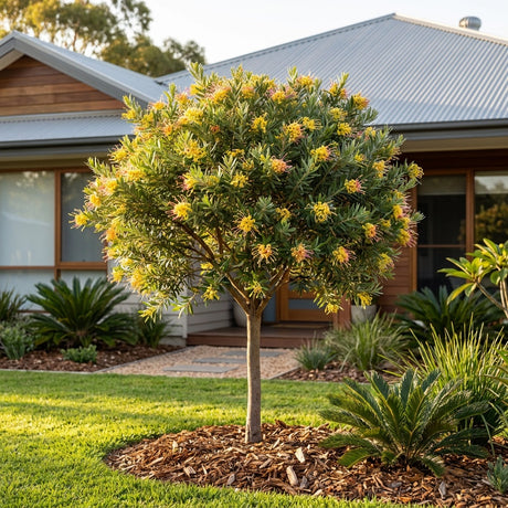 Lemon Daze Grevillea Standard - Grevillea 'Lemon Daze'