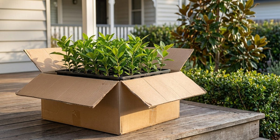 Tubestock travels by post, in a box