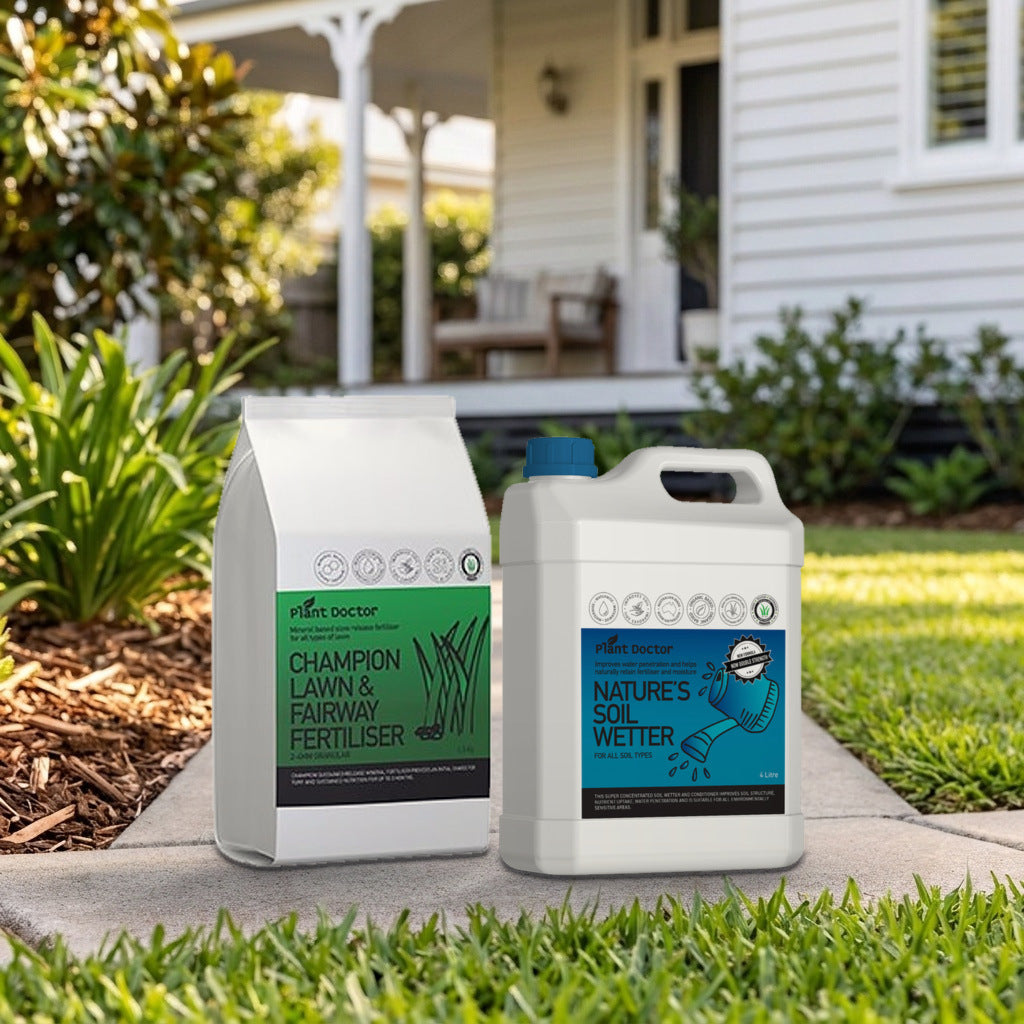 Plant Doctor Value Combo Lawn Fertiliser and Soil Wetter Bundle