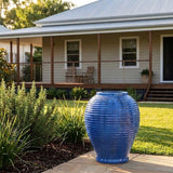 Premium Glaze Adobe Jar - 64 x 86cm - Blue Cloud