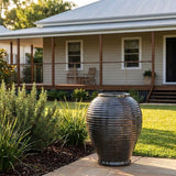 Premium Glaze Adobe Jar - 64 x 86cm - Heavy Metal