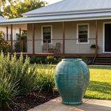 Premium Glaze Adobe Jar - 64 x 86cm - Opal Green