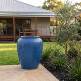 Premium Glaze Dimple Jar - 70 x 87cm - Blue Cloud