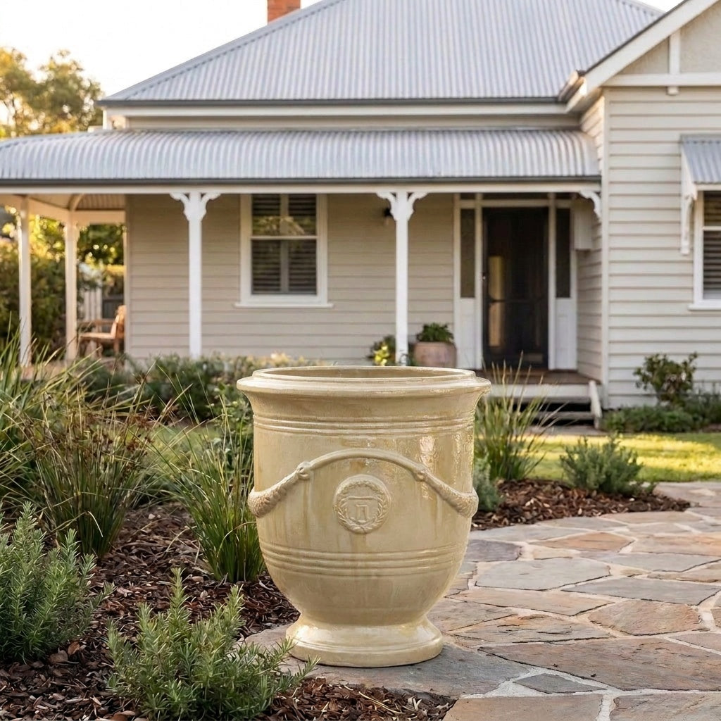 Premium Glaze French Urn - Various sizes available - Sand