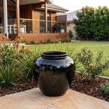 Premium Glaze Parlour Pot - 38 x 35cm - Black