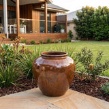 Premium Glaze Parlour Pot - 38 x 35cm - Copper