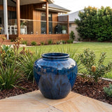 Premium Glaze Parlour Pot - 38 x 35cm - Sapphire