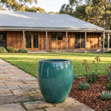 Premium Glaze Tall Egg Planter - Various sizes available - Aqua